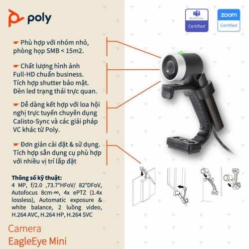 Camera hội nghị USB Poly EagleEye Mini | Giải pháp họp trực tuyến