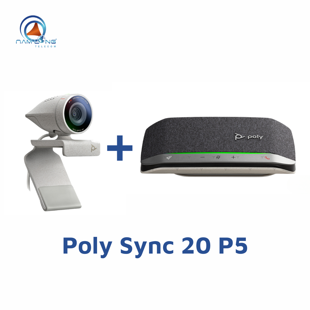 Bộ thiết bị họp Poly Studio P5 và Poly Sync 20