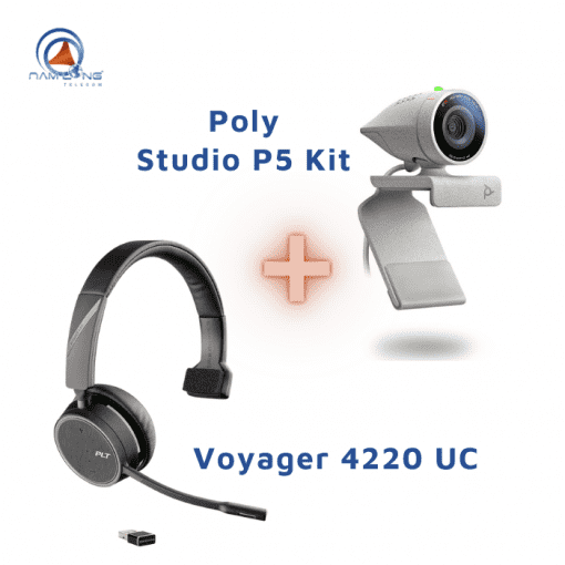 Giải pháp trực tuyến Poly Studio P5 Kit và Voyager 4220 UC