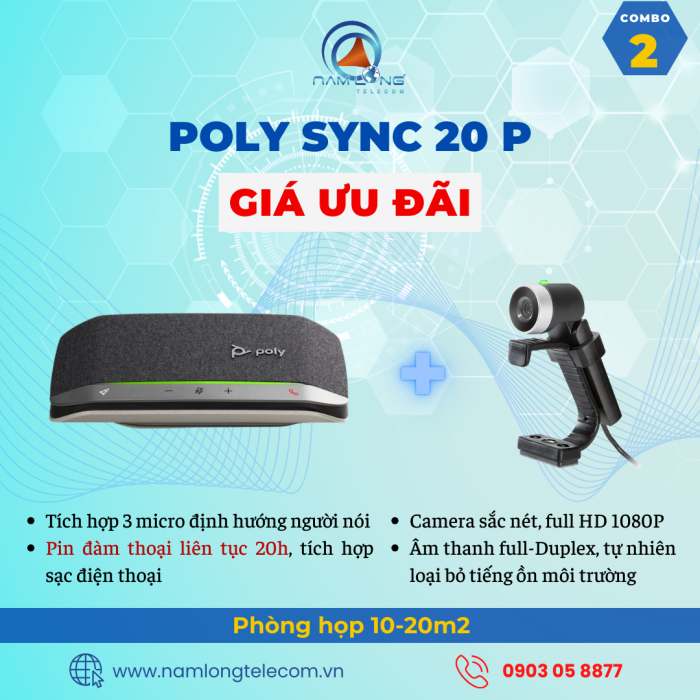 Combo họp trực tuyến poly Sync 20 P
