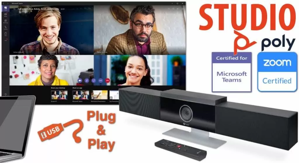 Camera họp trực tuyến Poly Studio Bar | Poly studio video conferencing