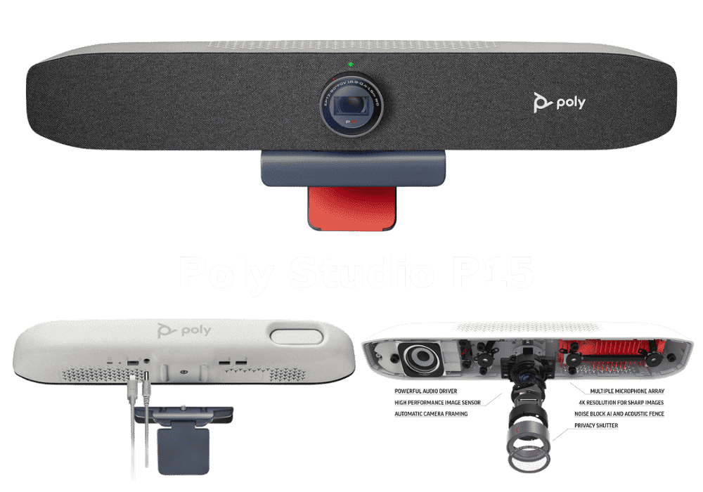 Thiết bị họp trực tuyến tích hợp Poly Studio P15