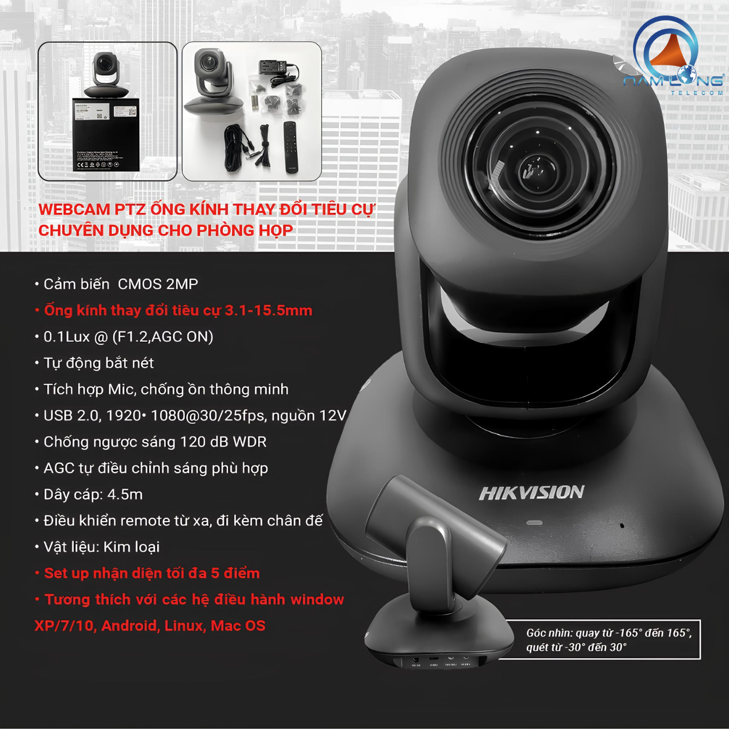 Tính năng chính của camera Hikvision DS-PTZ Pro1