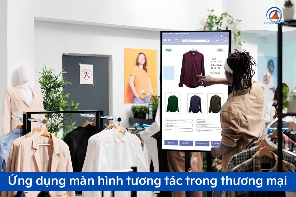 Màn hình tương tác ứng dụng trong thương mại