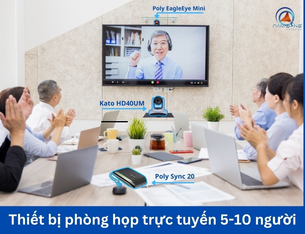 Tổng hợp thiết bị dùng cho phòng họp trực tuyến 5-10 người