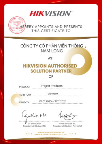 Đối tác ủy quyền phân phối hãng Hikvision 2025