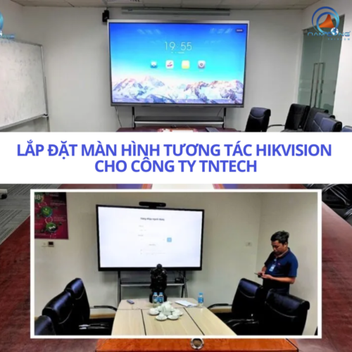 Lắp màn hình tương tác Hikvision cho công ty TNTECH