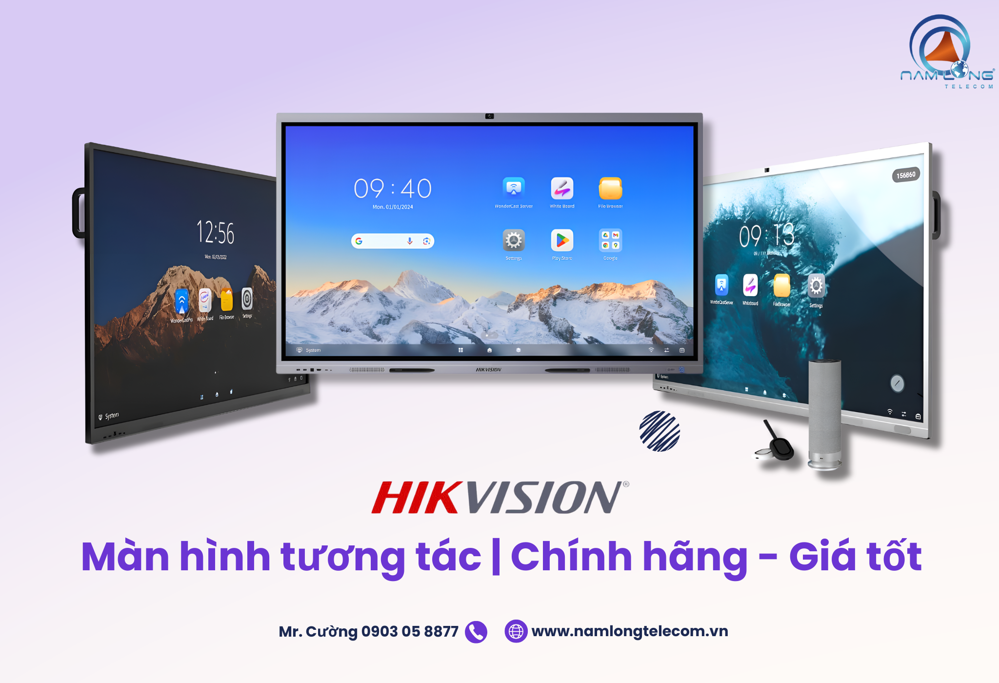 Màn hình tương tác Hikvision chính hãng - Banner
