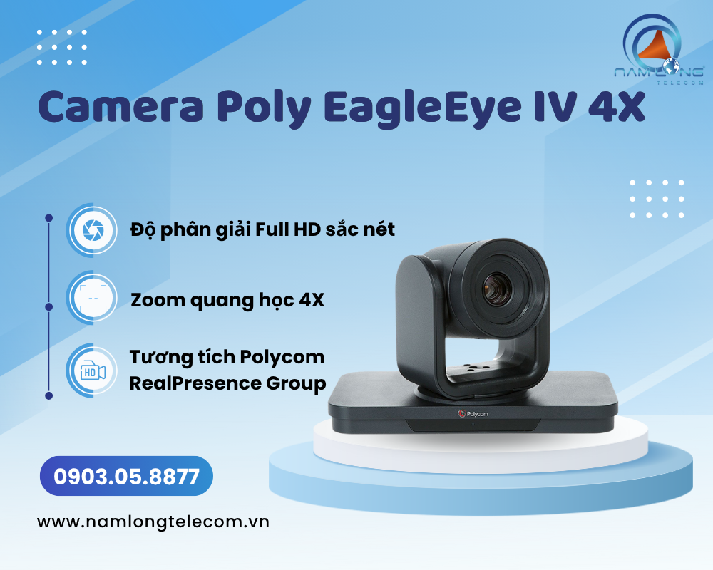 Camera hội nghị trực tuyến Poly EagleEye IV 4X