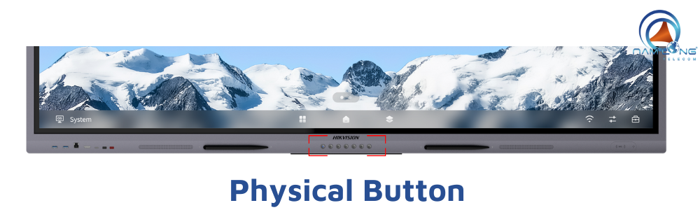 Hikvision DS-D5C65RB/B2L tích hợp thêm phím vật lý