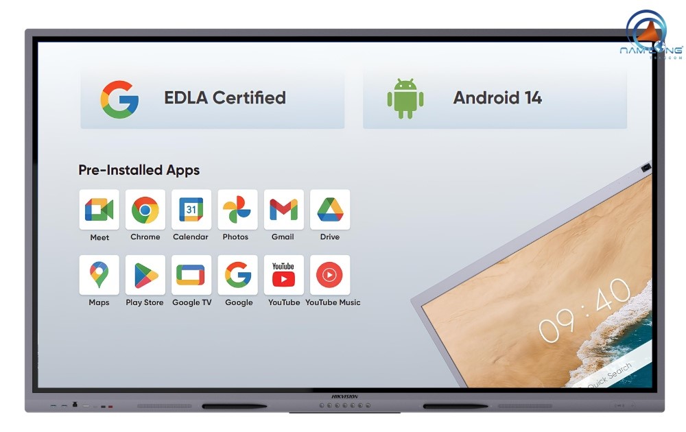 Những mẫu màn hình Hikvision được chứng nhận EDLA