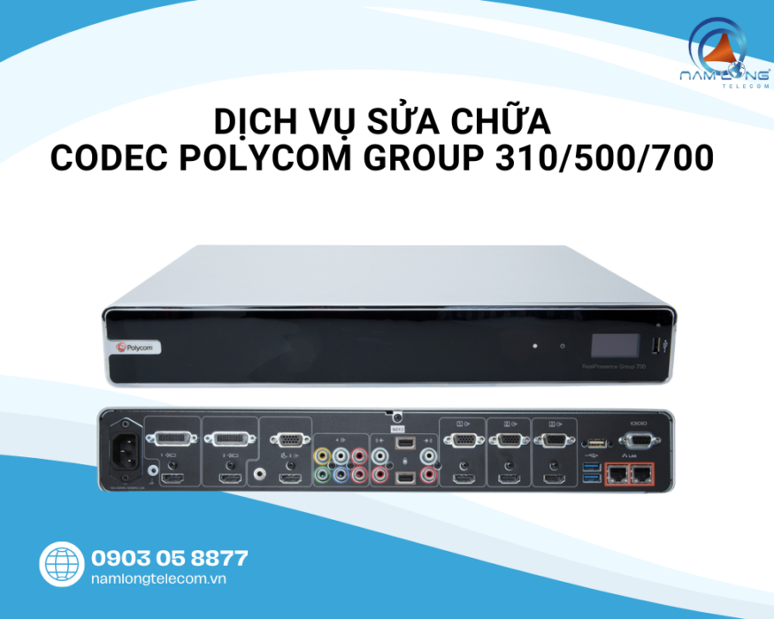 Sửa codec Polycom Group 310/500/700 không lên nguồn