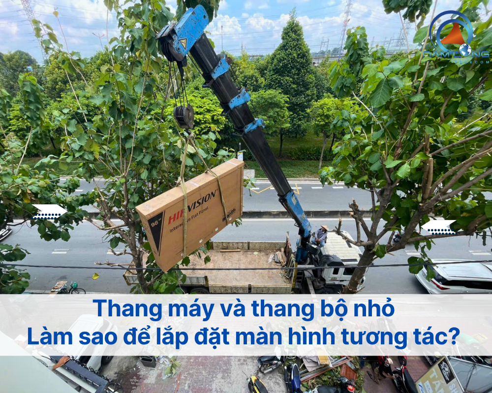 Thang bộ và thang máy quá nhỏ – Lắp đặt màn hình tương tác bằng cách nào?