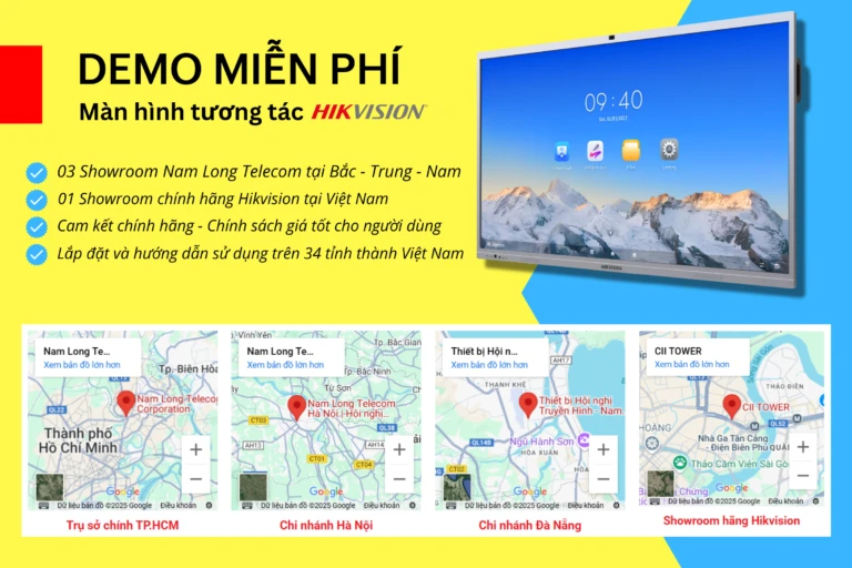 Miễn phí Demo màn hình tương tác tại 04 Showroom