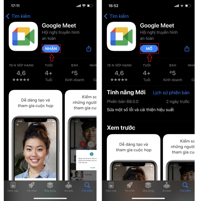 Cách tải Google Meet trên IOS