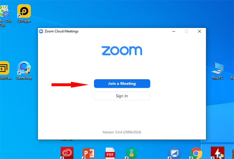 Bước 1: Truy cập vào ứng dụng Zoom