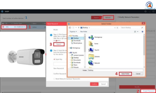 Reset camera Hikvision bằng phần mềm SADP Tool