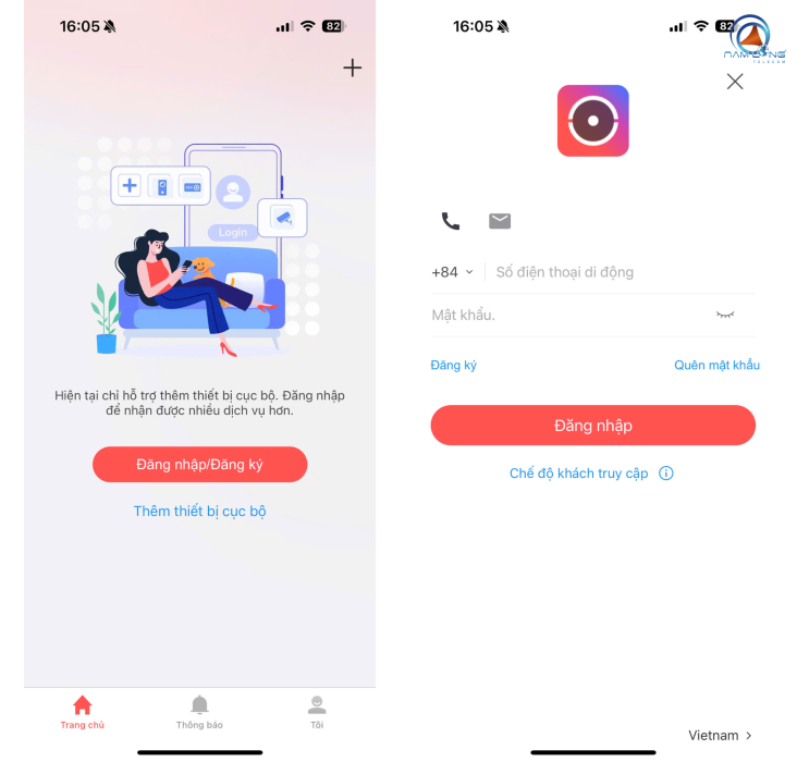Bước 4: Đăng ký hoặc đăng nhập