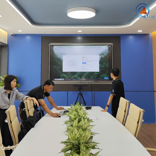 Dự án: Lắp đặt màn hình tương tác 86 inch và Poly Studio P15 cho công ty CBC