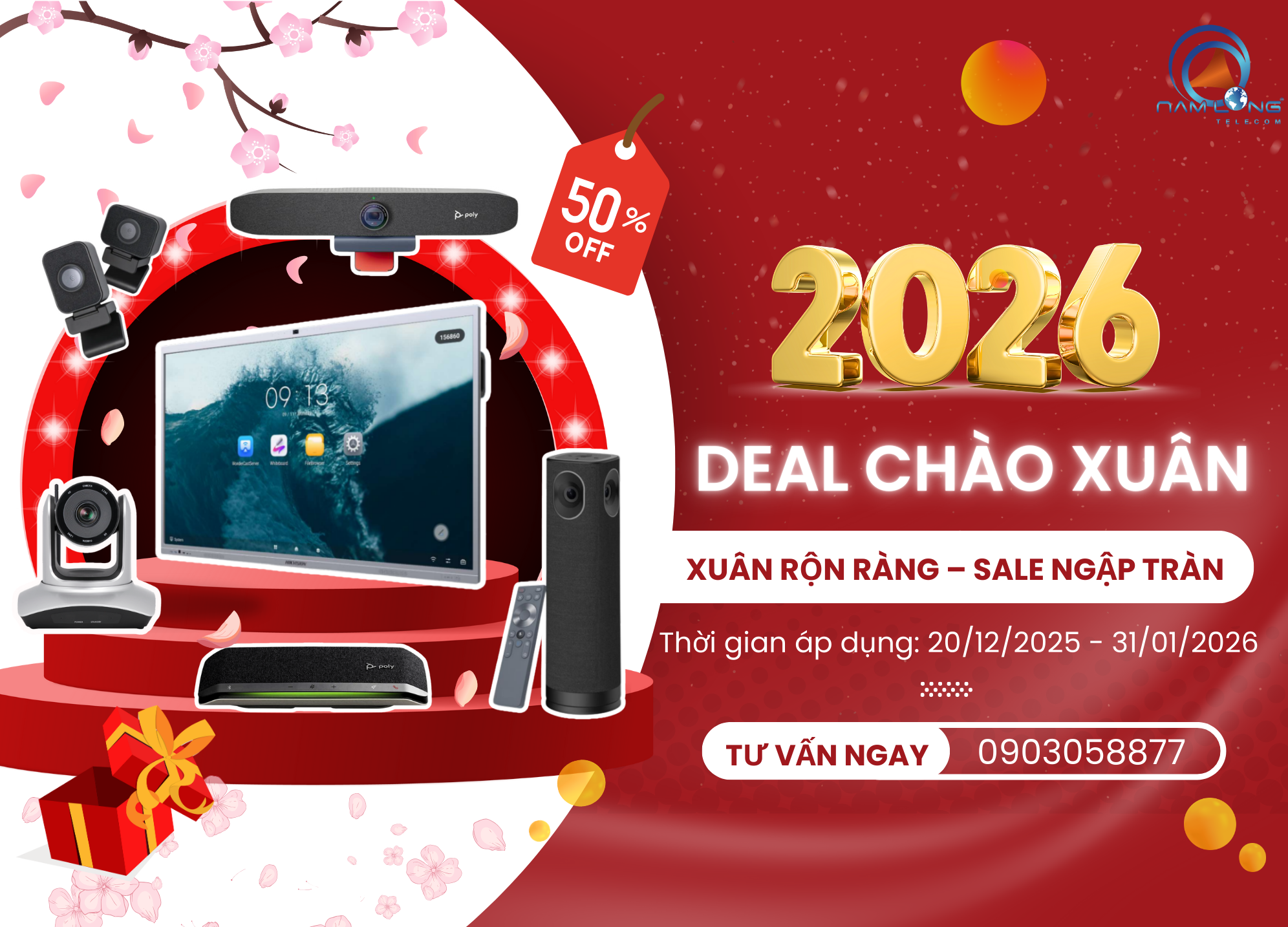 DEAL CHÀO XUÂN 2026 – THIẾT BỊ HỘI NGHỊ POLY GIẢM GIÁ LÊN ĐẾN 50%