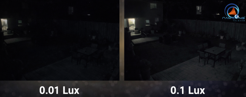 Hình ảnh mô tả độ nhạy sáng thông thường ở mức 0.1 LUX