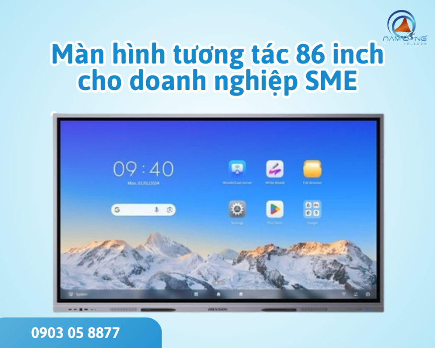 Màn hình tương tác 86 inch: Giải pháp tối ưu cho phòng họp lớn của doanh nghiệp SME