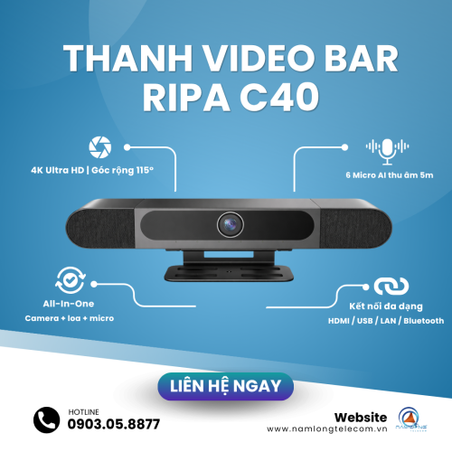 Thanh Video Bar RIPA C40 - Camera 4K All-in-one