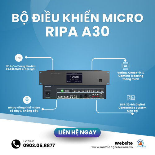 Bộ điều khiển micro hội nghị RIPA A30
