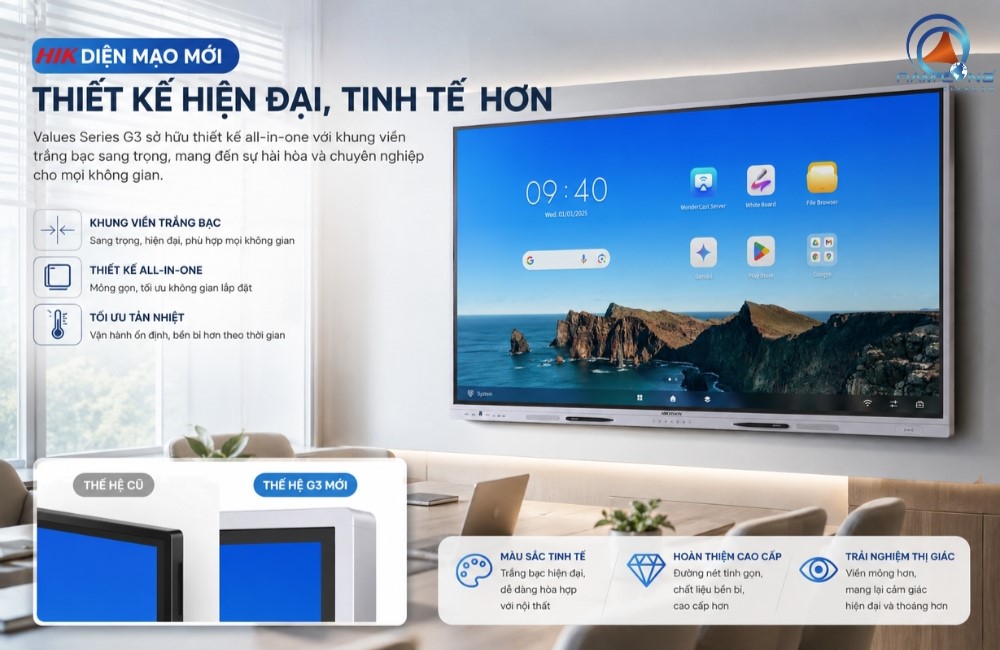 Màn hình tương tác Thế hệ G3 có diện mạo mới