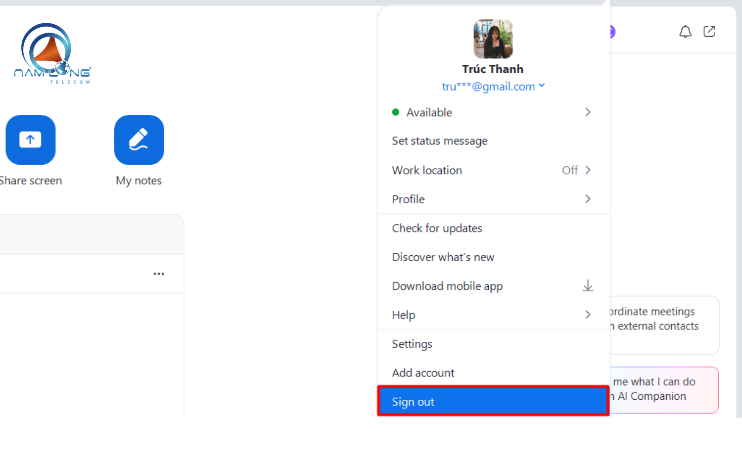 Invalid Meeting ID do đăng nhập trên nhiều thiết bị