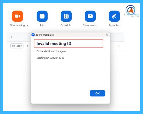 Invalid Meeting ID