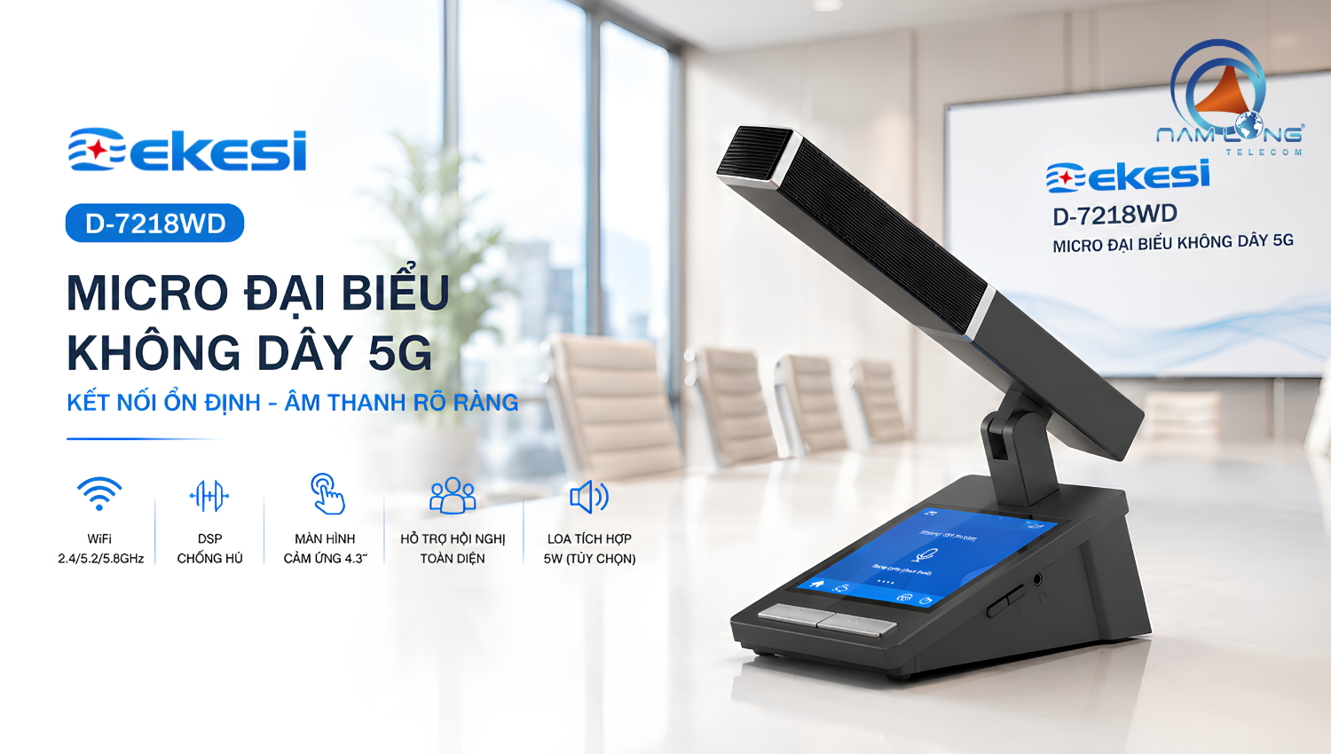 Điểm nổi bật dòng Micro không dây Dekesi D-7218WD 5G Wifi