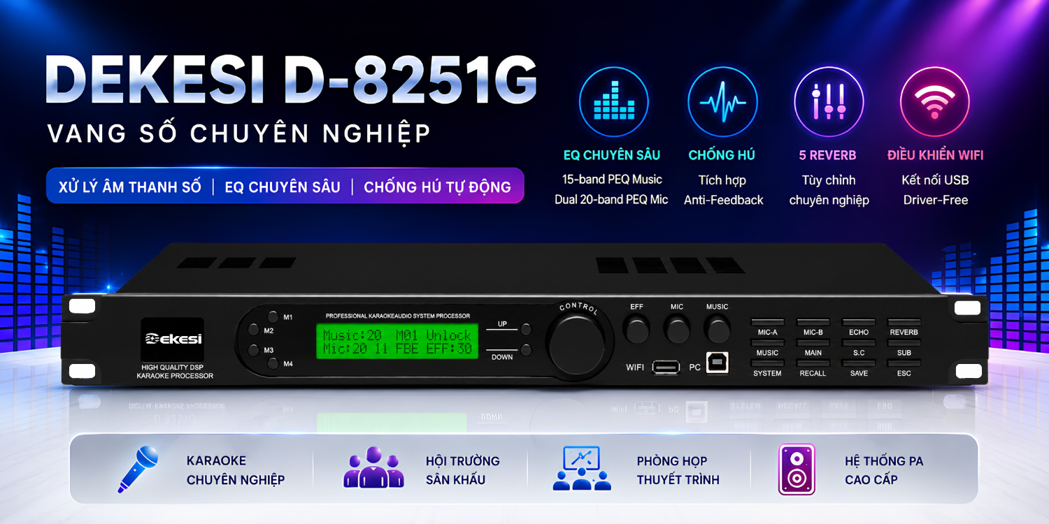 Dekesi D-8251G tích hợp hệ thống EQ chuyên sâu
