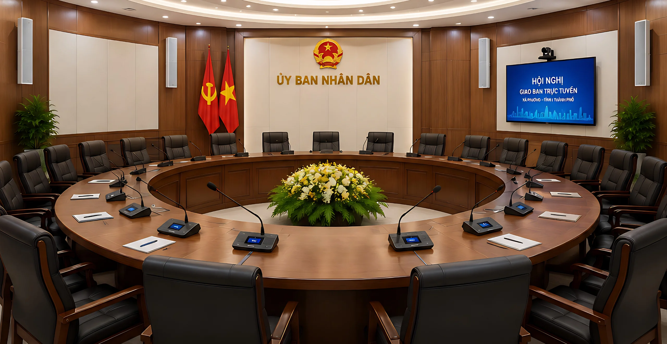 Màn hình tương tác cho UBND xã phường giúp thay đổi cách họp như thế nào?