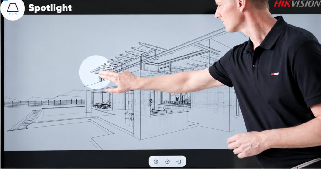 Công cụ Spotlight trên màn hình tương tác Hikvision