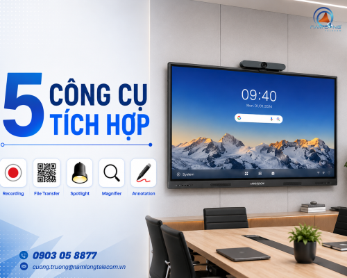 5 công cụ tích hợp trên màn hình tương tác Hikvision ít người biết