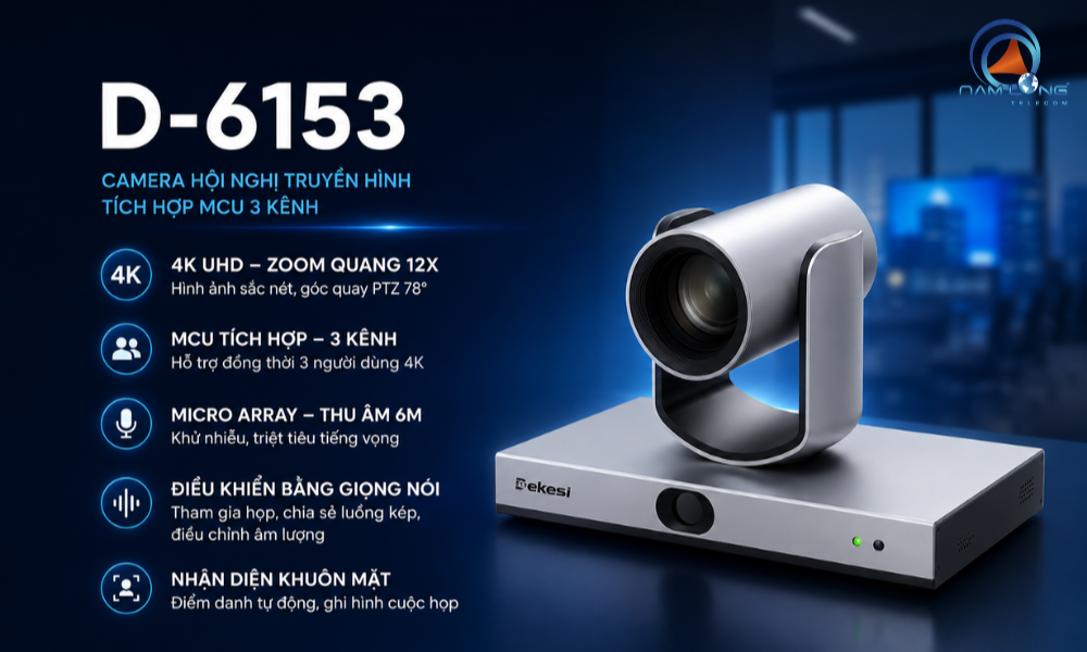 Camera PTZ 4K Dekesi D-6153 với zoom quang 12x