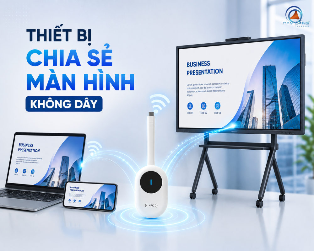 Thiết bị chia sẻ màn hình không dây: Cách trình chiếu lên màn hình tương tác