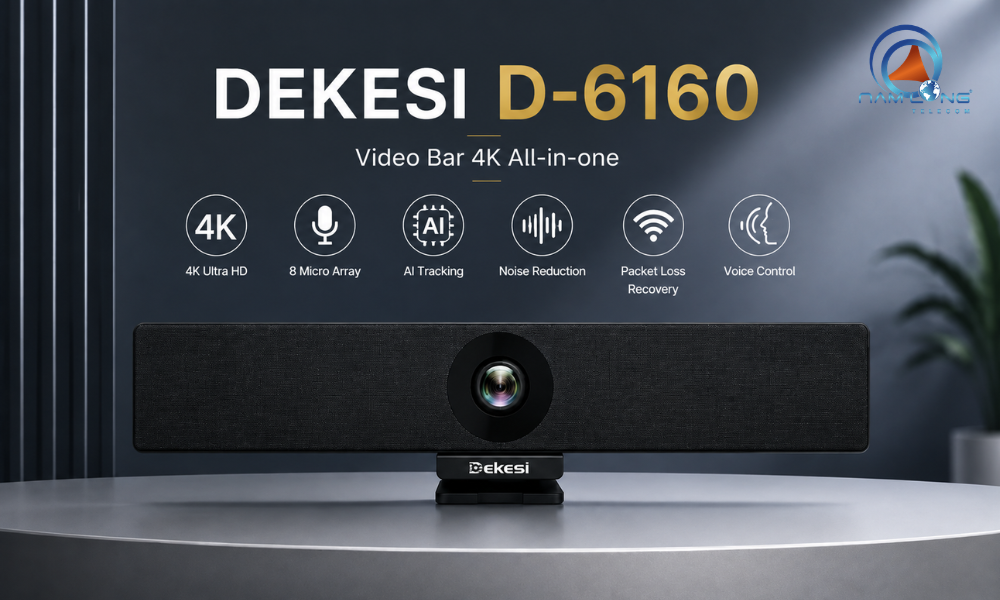 Video Bar 4K Dekesi D-6160 tích hợp AI theo dõi người phát biểu