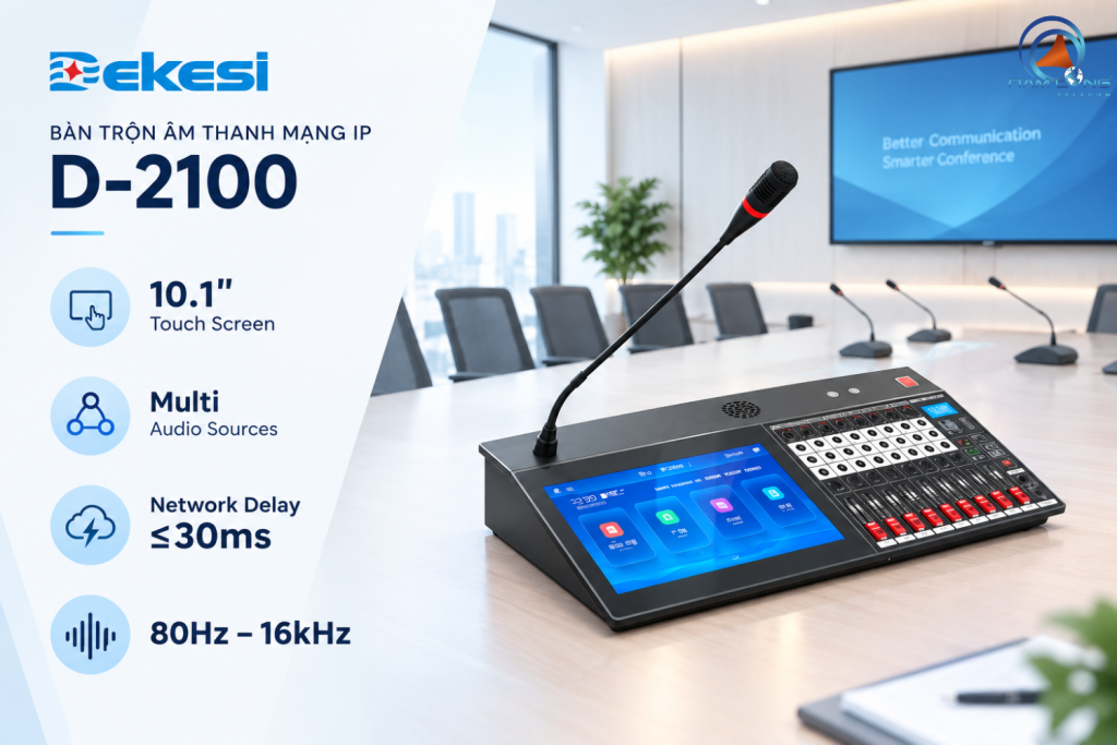 Bàn trộn âm thanh mạng IP Dekesi D-2100
