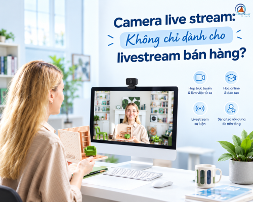 Camera live stream: Không chỉ dành cho livestream bán hàng