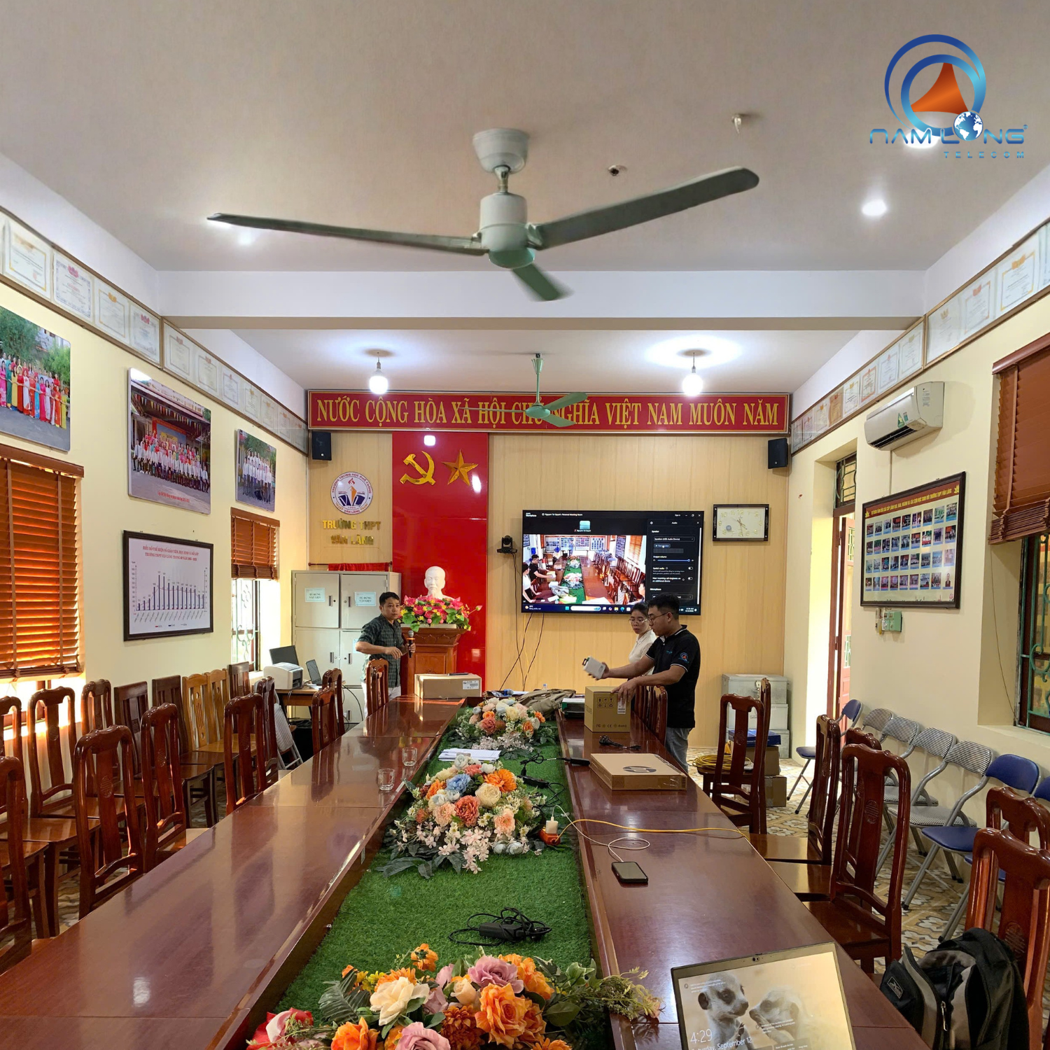 Lắp đặt camera Kato UH45GH, âm thanh TOA và Tivi TCL tại Vinacapital Lạng Sơn